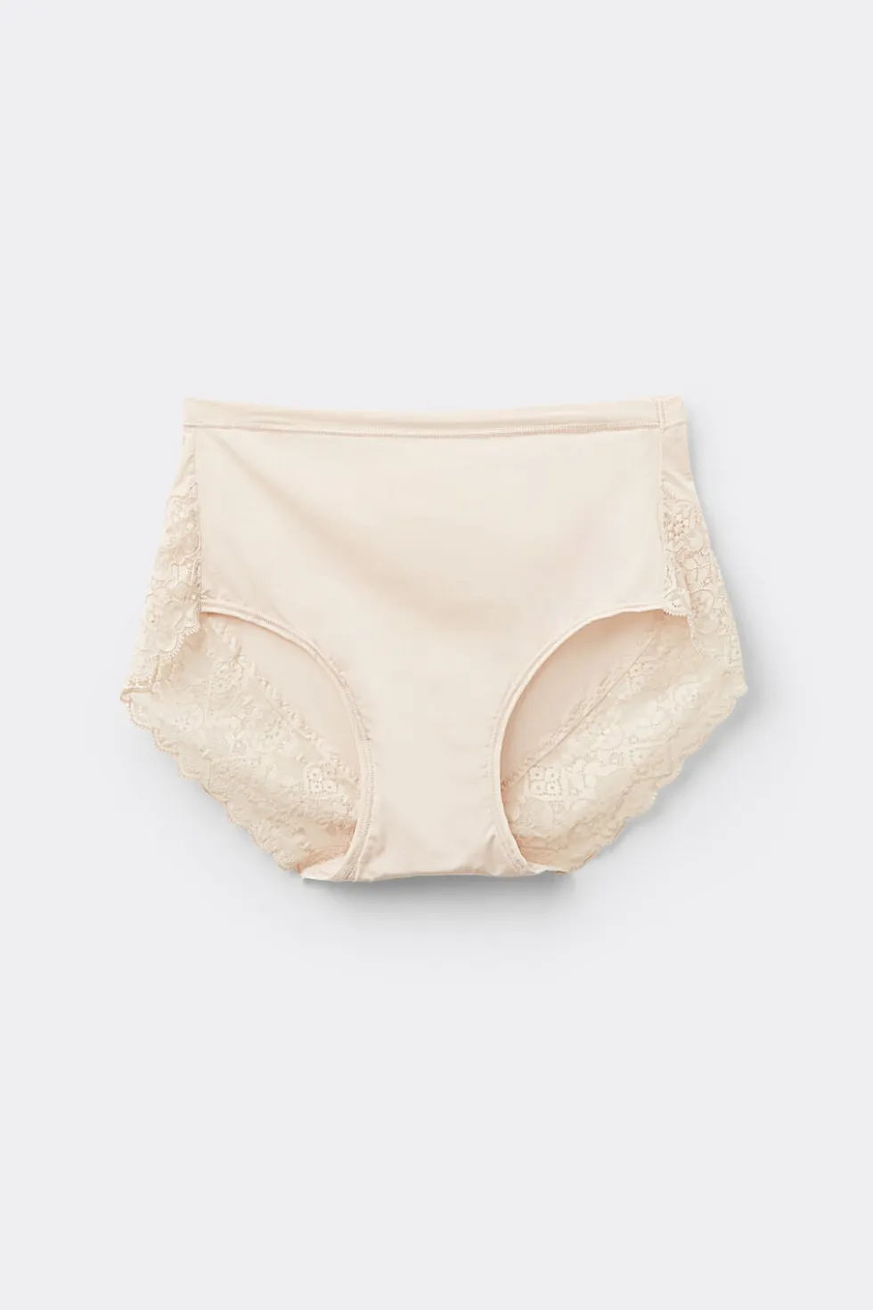 Microfiber and Lace High Rise Panties