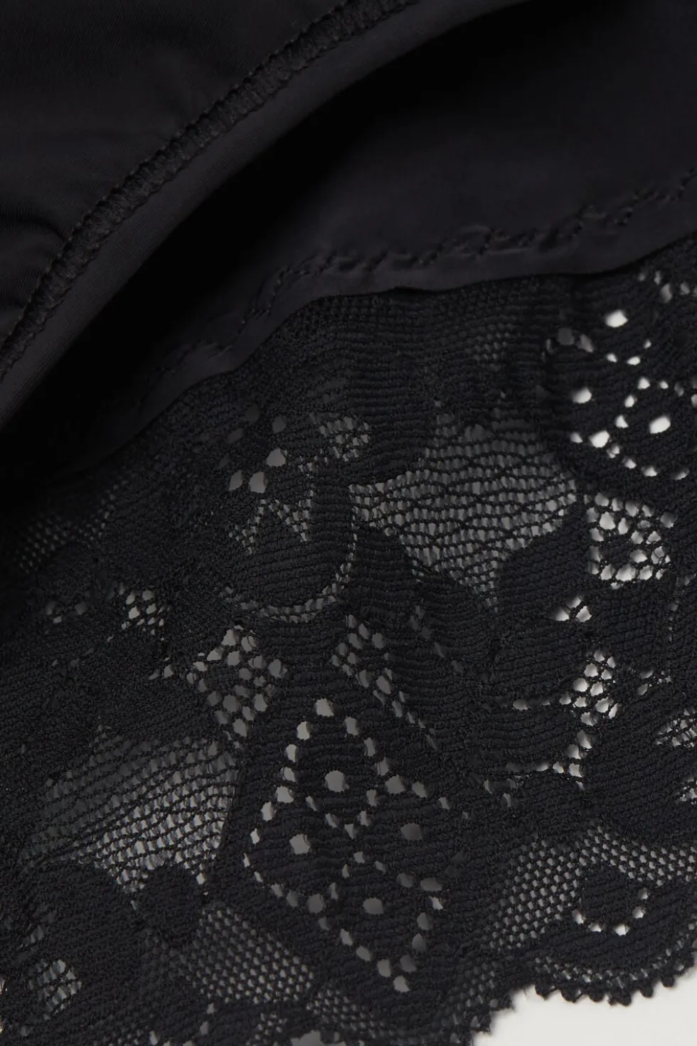 Microfiber and Lace High Rise Panties