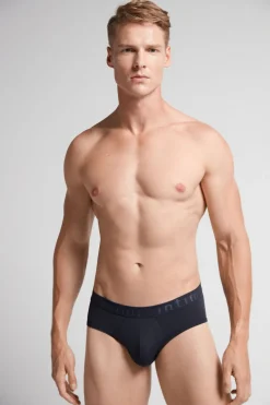 Microfiber Briefs with Logo Detail
