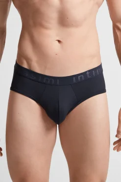 Microfiber Briefs with Logo Detail