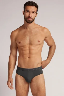 Microfiber Briefs with Logo Detail