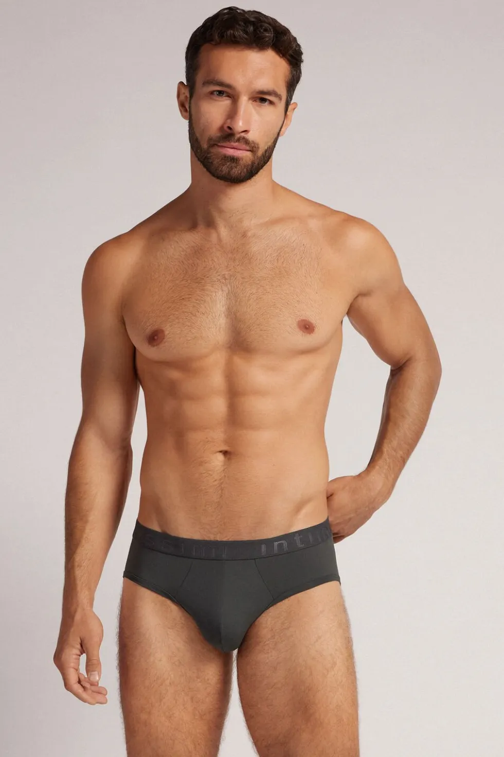 Microfiber Briefs with Logo Detail