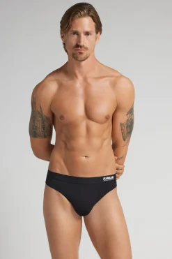 Microfiber Thong with Logo