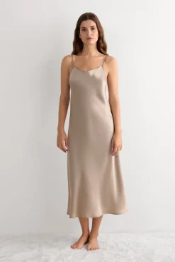 Midi-Length Slip in Silk