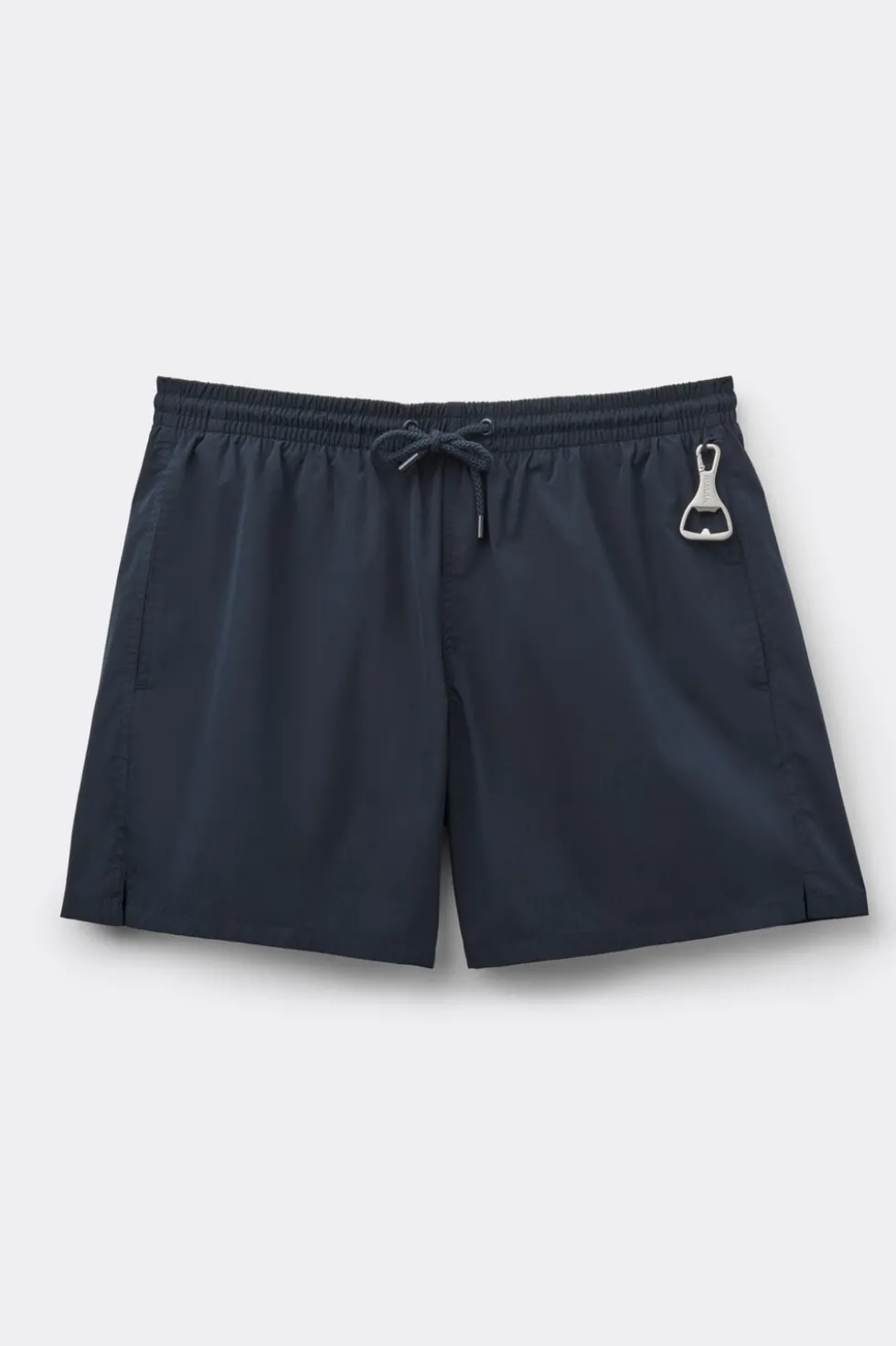 Mid-Length Solid Color Swim Trunks