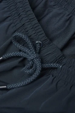 Mid-Length Solid Color Swim Trunks
