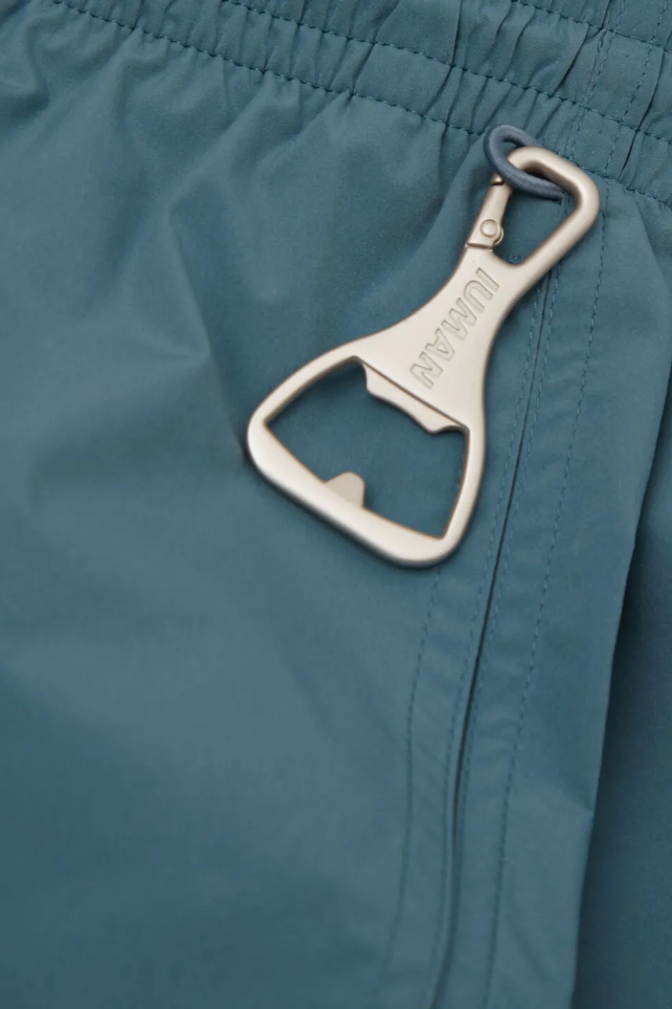 Mid-Length Solid Color Swim Trunks