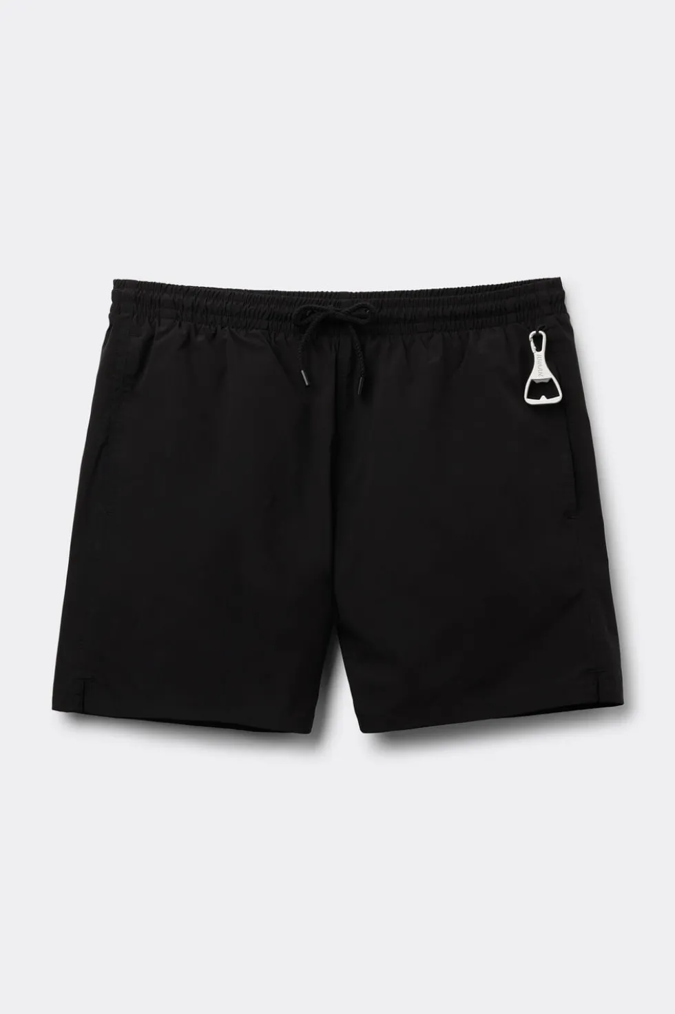 Mid-Length Solid Color Swim Trunks
