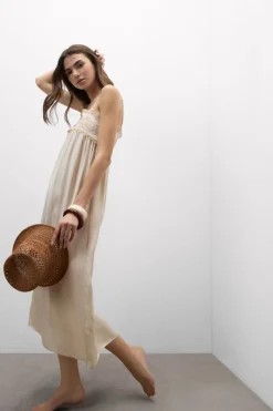 Midsummer Dream Long Viscose Satin Slip