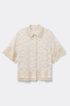 Midsummer Dream Short Sleeve Lace Shirt