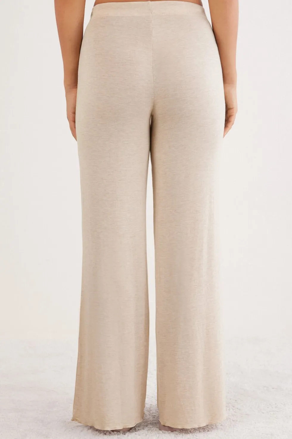 Modal and Cashmere Long Palazzo Pants