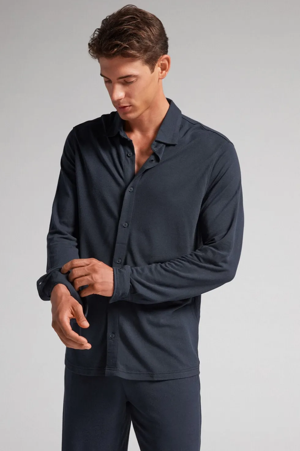 Modal and Silk Piqué Shirt