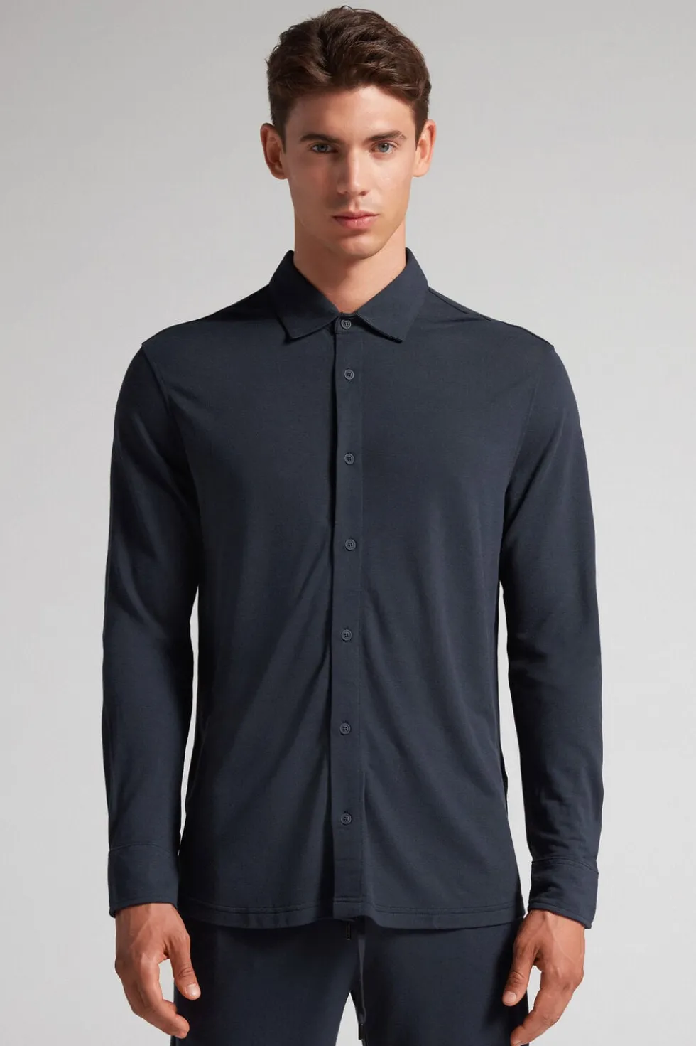 Modal and Silk Piqué Shirt