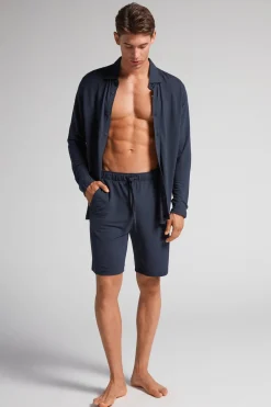 Modal and Silk Piqué Shorts