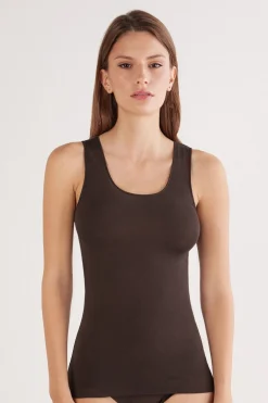 Modal Cashmere Ultralight Wide-Shoulder Top