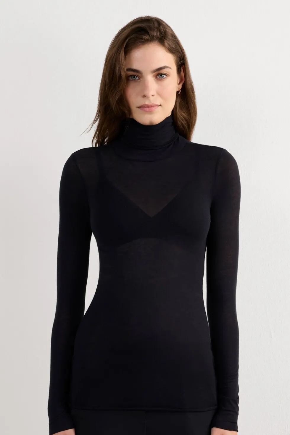 Modal Cashmere Ultralight High-Neck Top