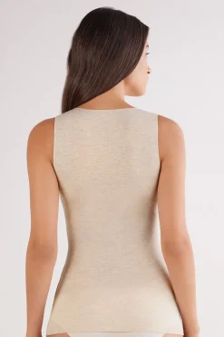 Modal Cashmere Ultralight Wide-Shoulder Top