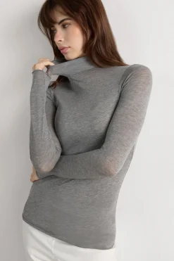 Modal Cashmere Ultralight High-Neck Top