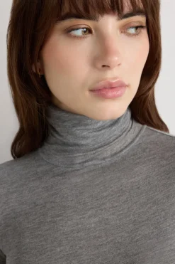 Modal Cashmere Ultralight High-Neck Top
