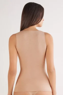 Modal Cashmere Ultralight Wide-Shoulder Top