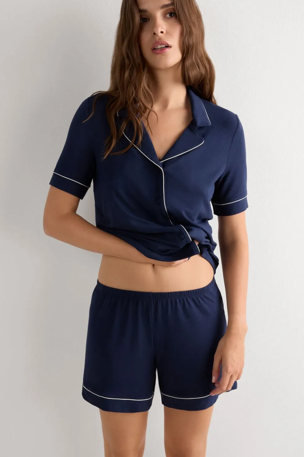 Modal Shorts with Contrast Trim