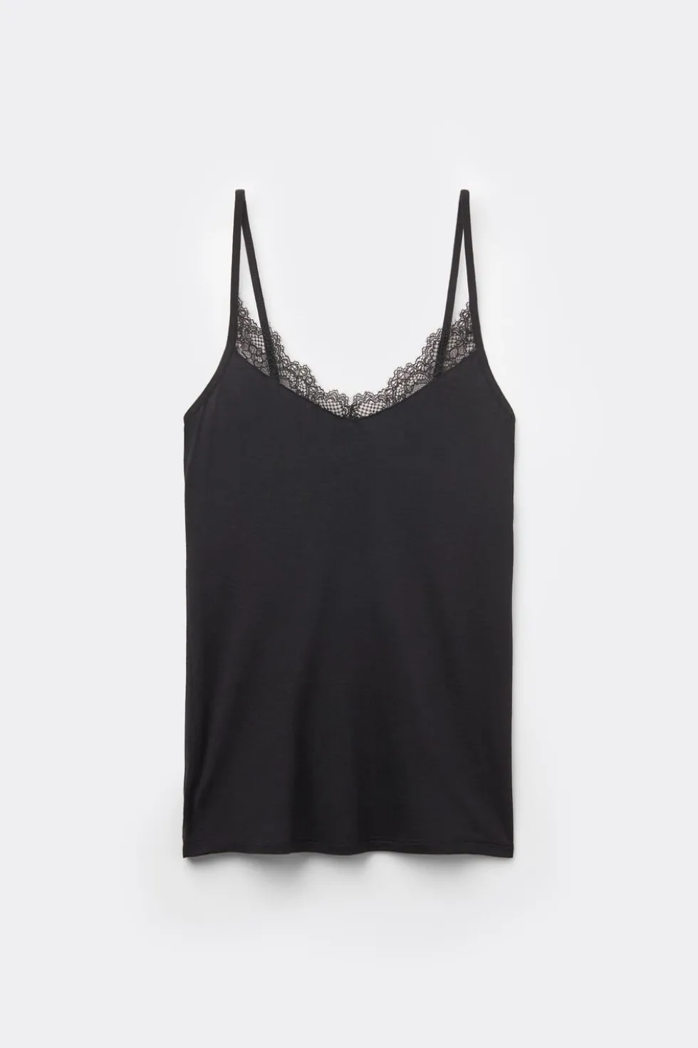 Modal Ultralight Cashmere Blend Top with Lace