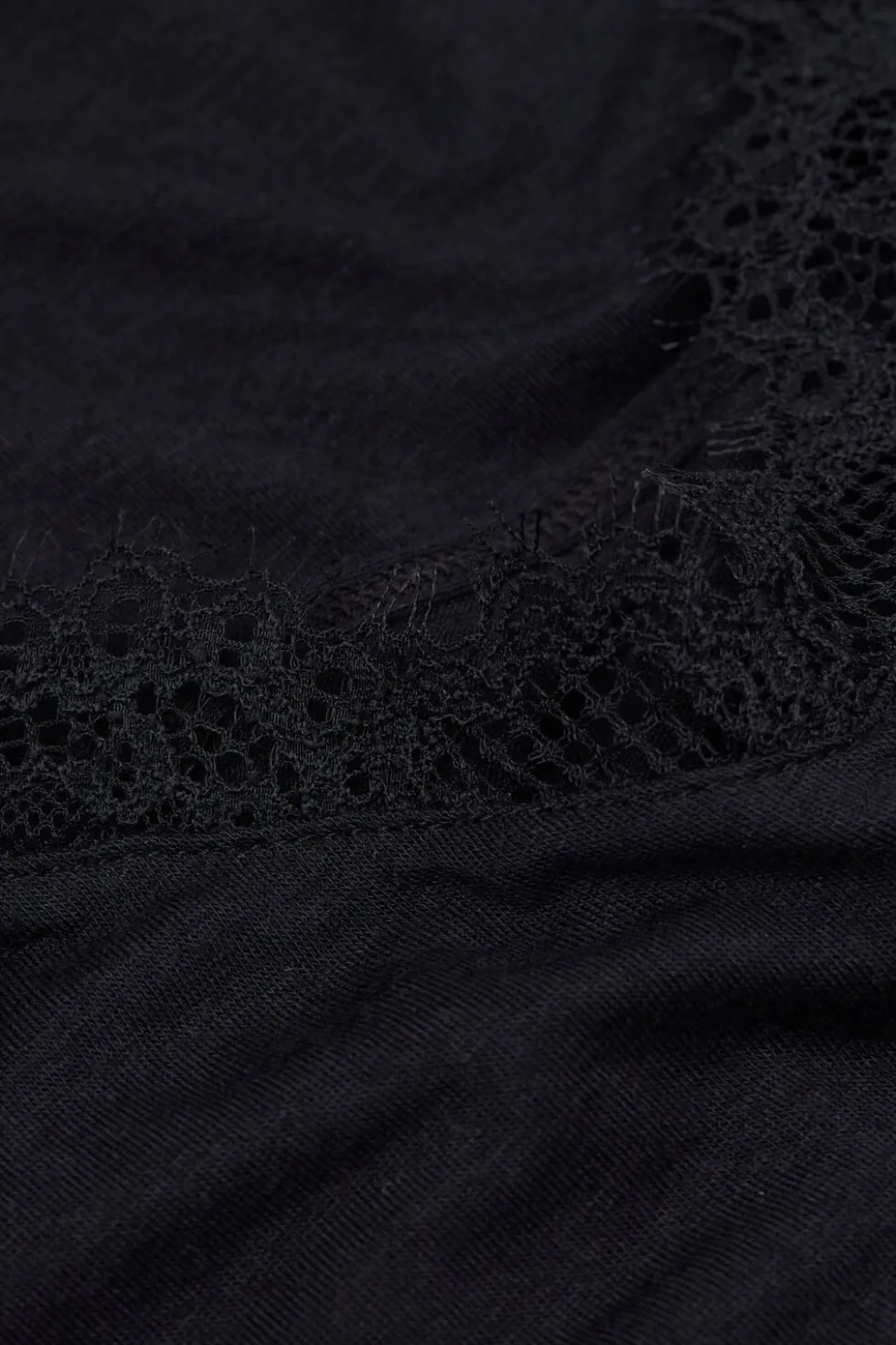 Modal Ultralight Cashmere Blend Top with Lace