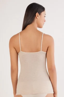 Modal Ultralight Cashmere Blend Top with Lace
