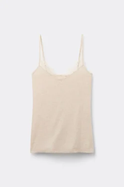 Modal Ultralight Cashmere Blend Top with Lace