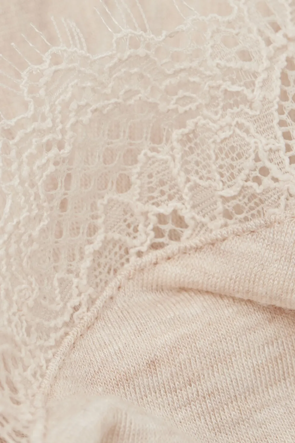 Modal Ultralight Cashmere Blend Top with Lace