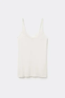Modal Ultralight Cashmere Blend Top with Lace