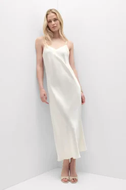 My Forever Love Long Silk and Lace Nightgown