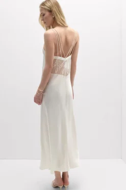 My Forever Love Long Silk and Lace Nightgown