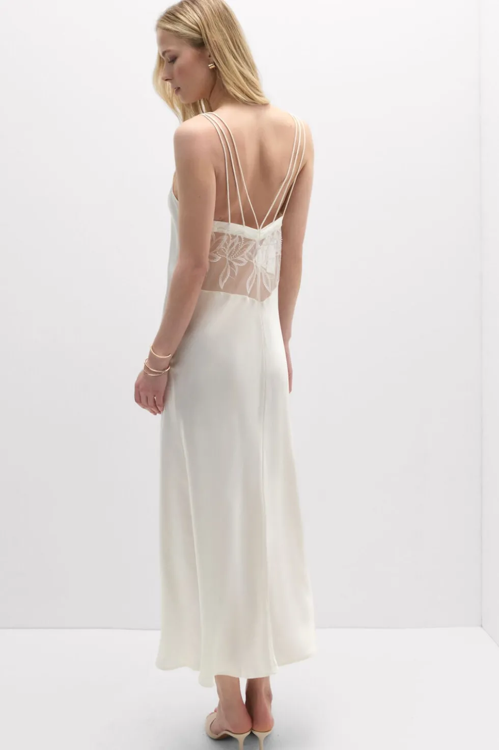 My Forever Love Long Silk and Lace Nightgown