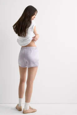 Piped Silk Shorts