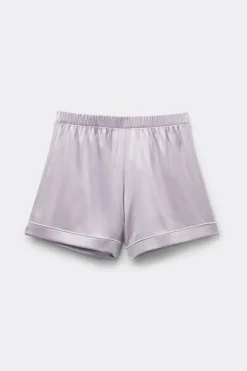 Piped Silk Shorts