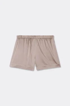 Piped Silk Shorts