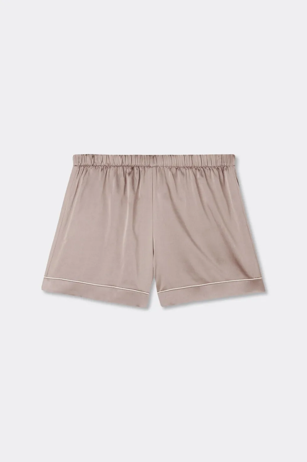 Piped Silk Shorts