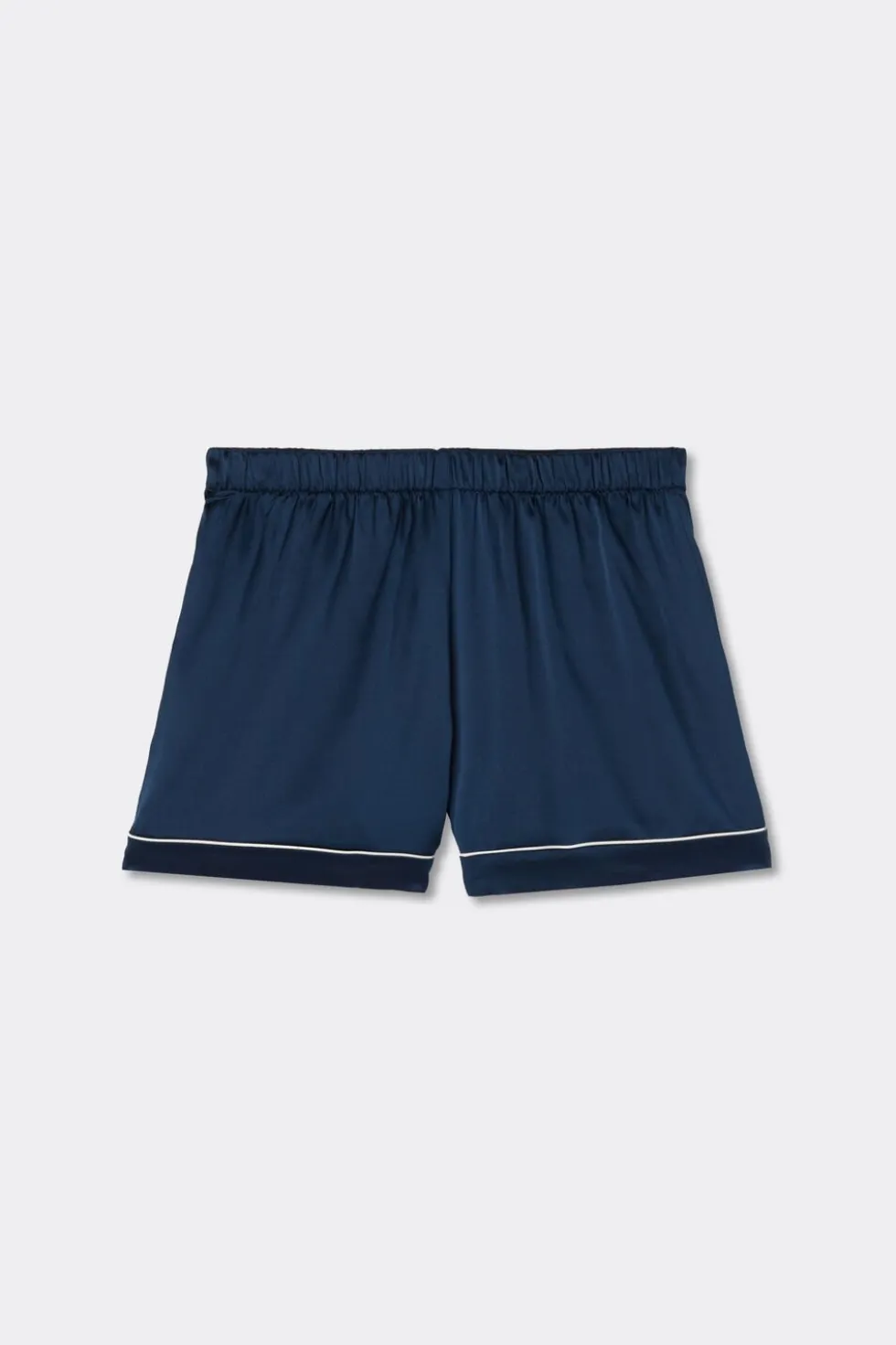 Piped Silk Shorts