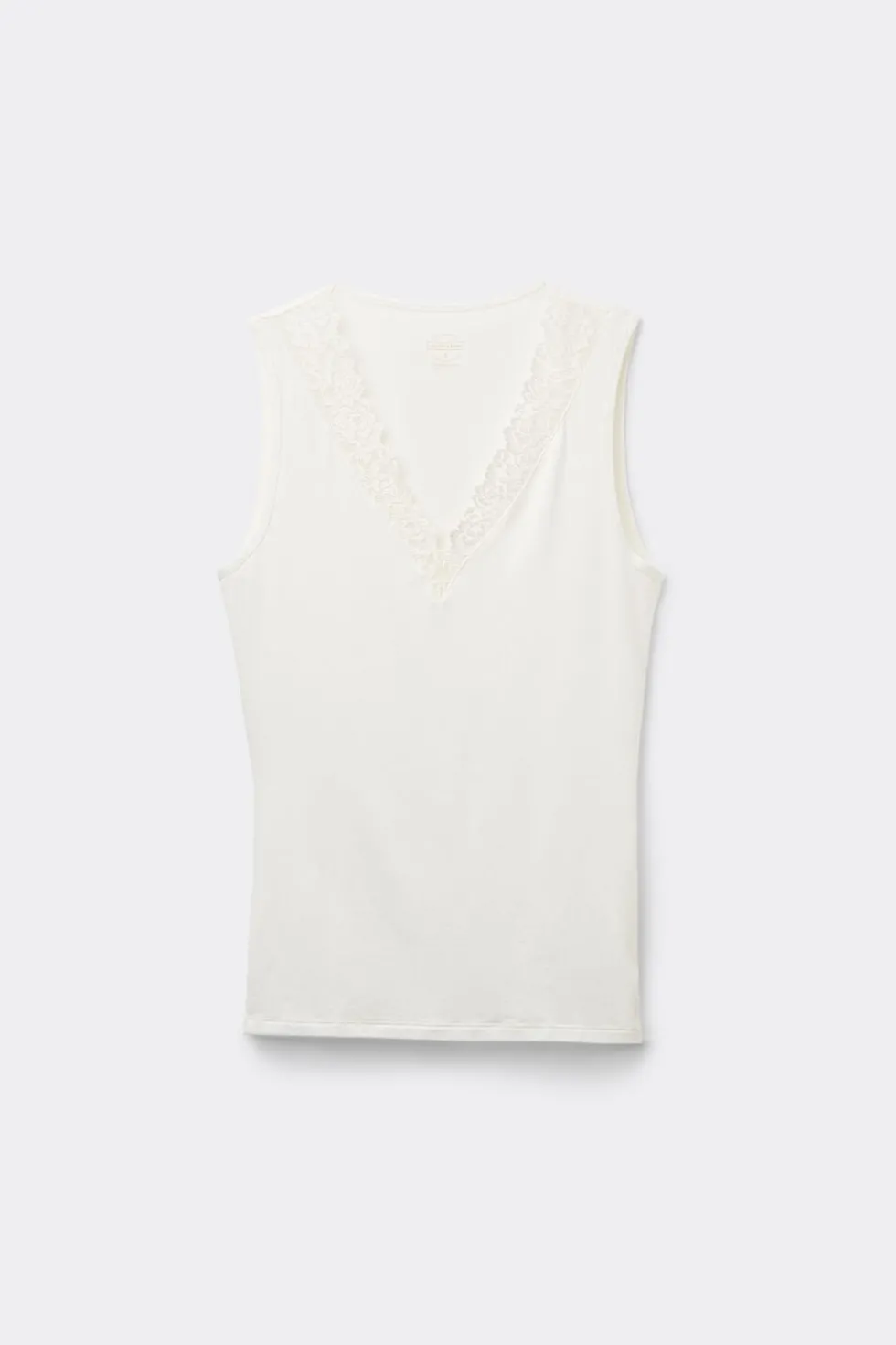 Pretty Flower Modal and Lace Tank Top