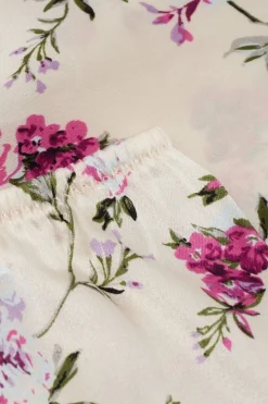 Pretty Flowers Print Silk Shorts