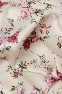 Pretty Flowers Print Silk Top