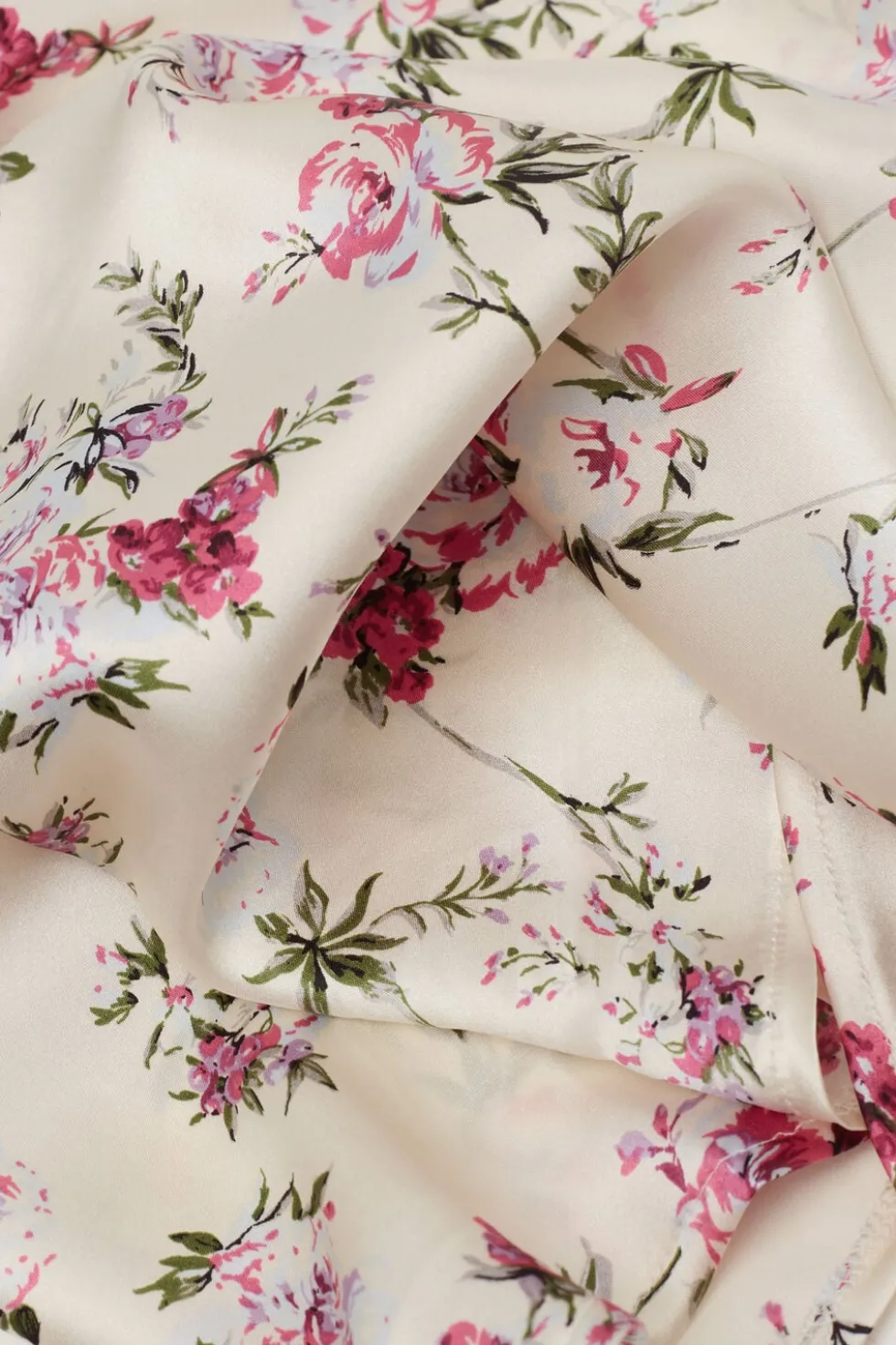 Pretty Flowers Print Silk Top