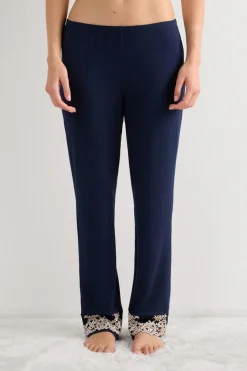 Pretty Flowers Ruffled Full Length Modal Pants