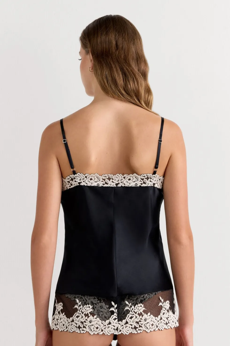 Pretty Flowers Thin Strap Silk Tank Top
