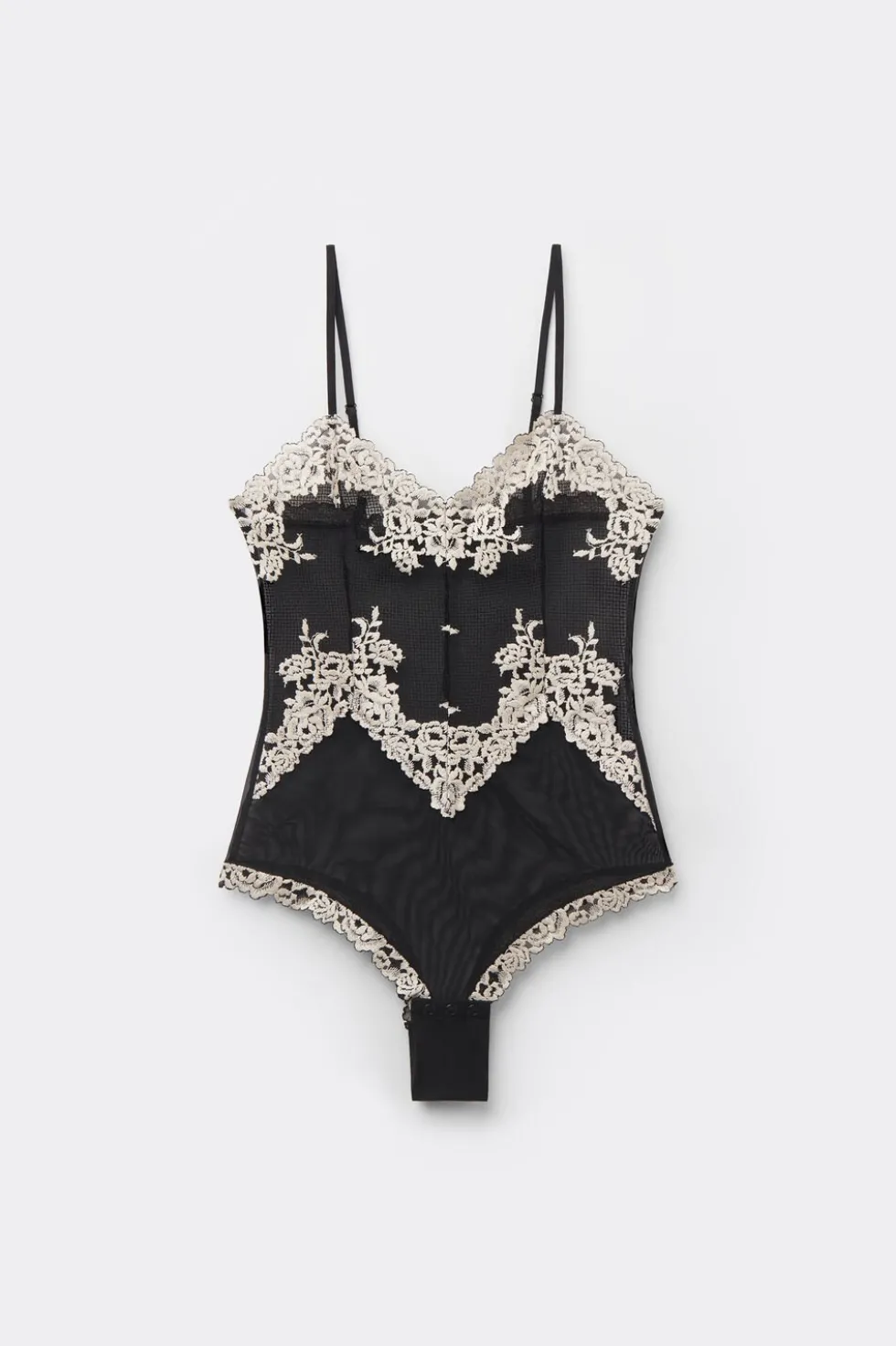 Pretty Flowers Tulle and Lace Bodysuit