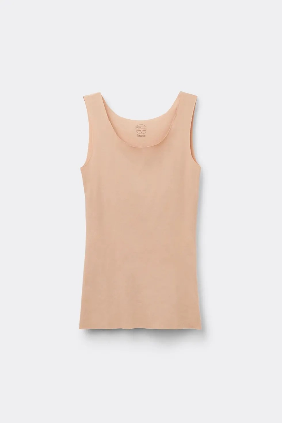 Raw Edge Round Neck Cotton Tank Top