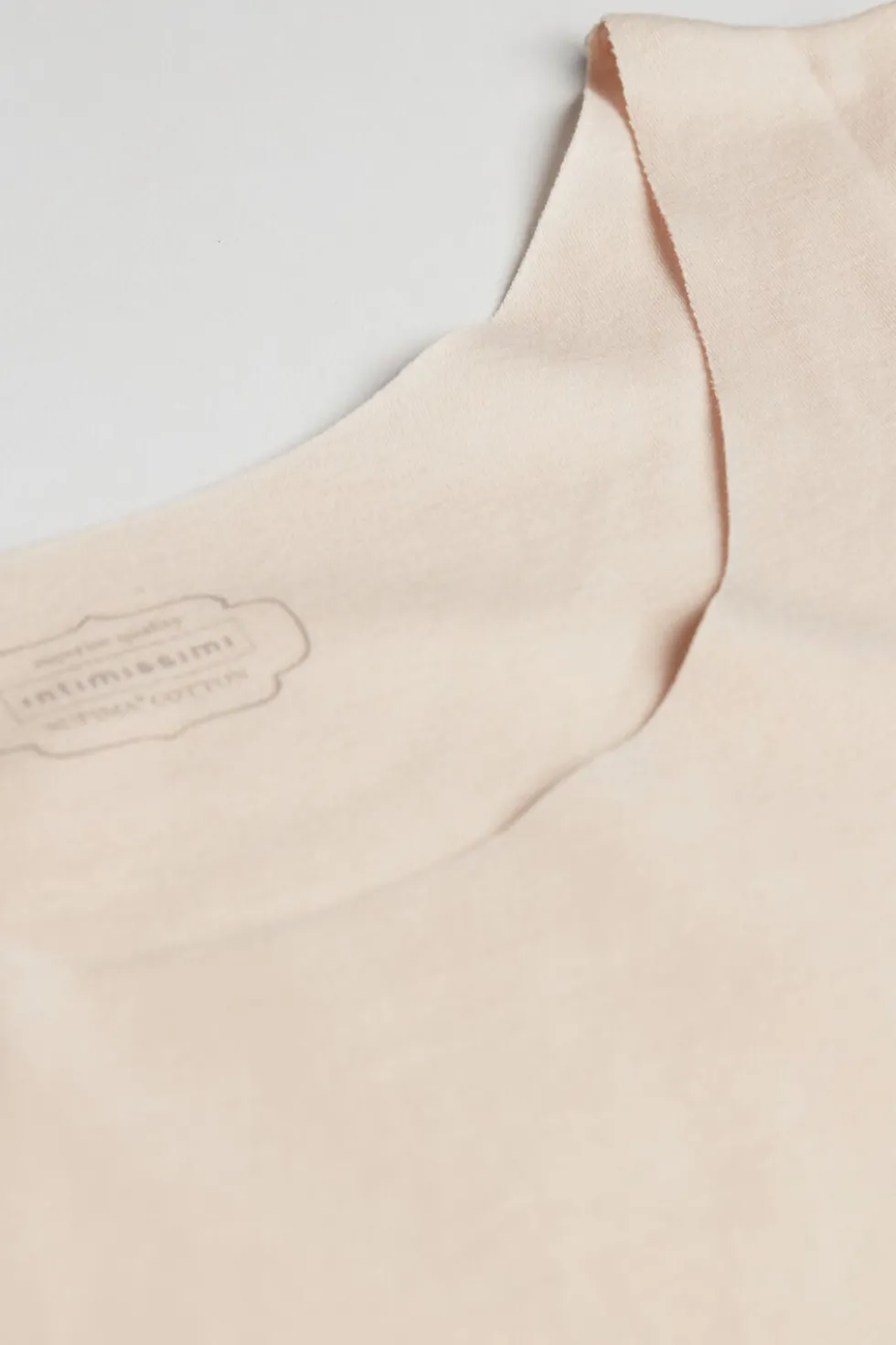 Raw Edge Round Neck Cotton Tank Top
