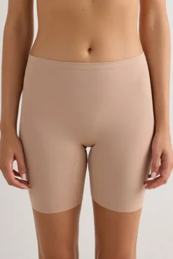 Raw Edge Seamless Cotton Shorts