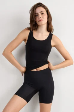 Raw Edge Seamless Cotton Shorts